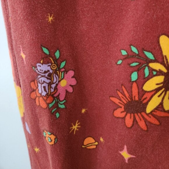 SMALL Nike sweatpants Deep Clay space alien Psychedelic mushroom floral joggers - Picture 10 of 12